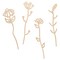 Wildflower Cutouts Sets of 4 Nursery Flower Wall Decor | Woodpeckers